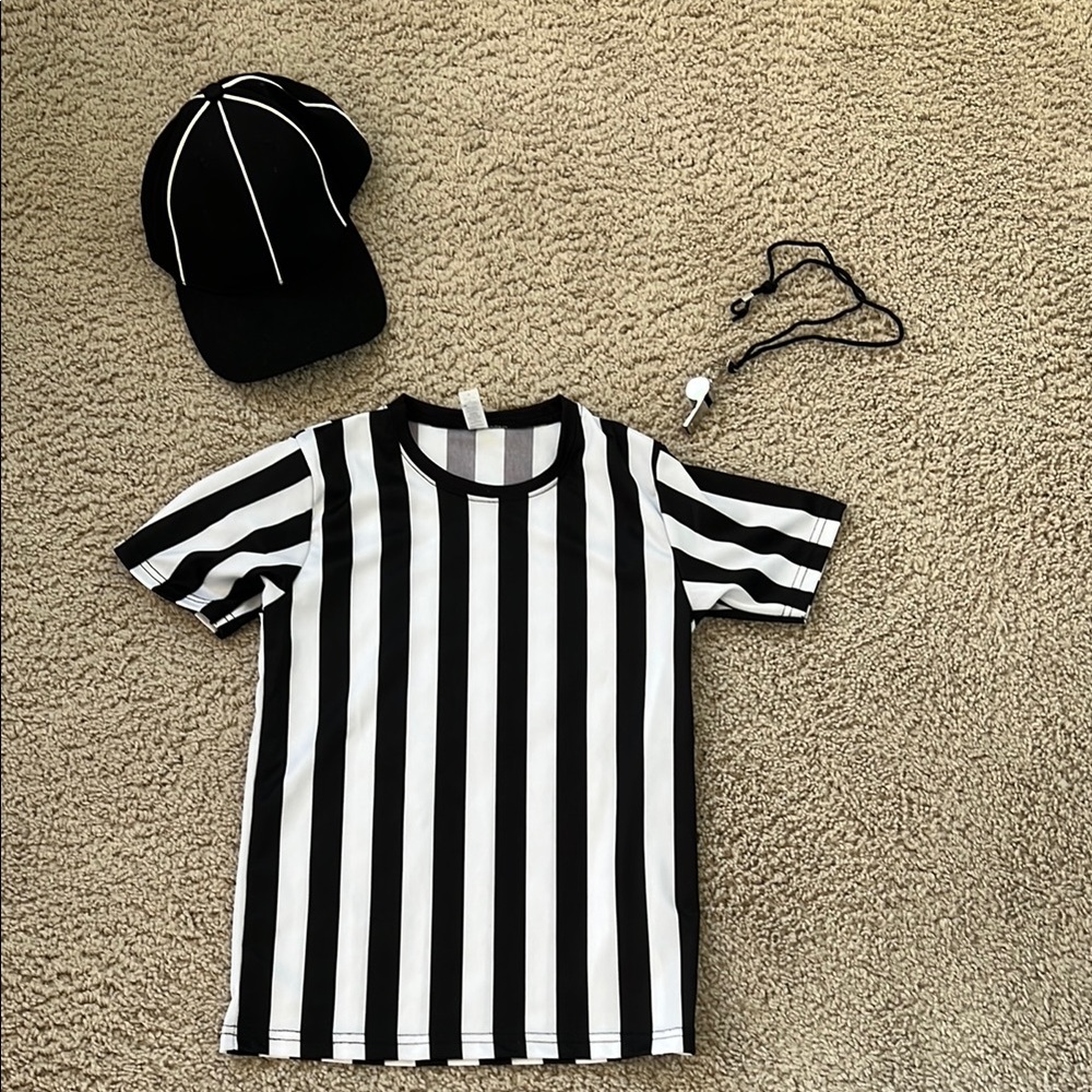 Kids Referee costume with hat and whistle